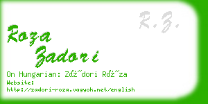 roza zadori business card